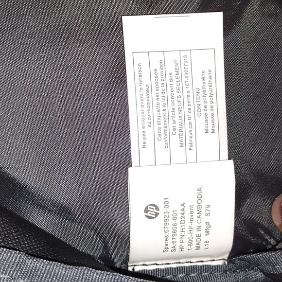 😺HP Essentials Laptop Carry Case Backpack in Black - Picture 9 of 16